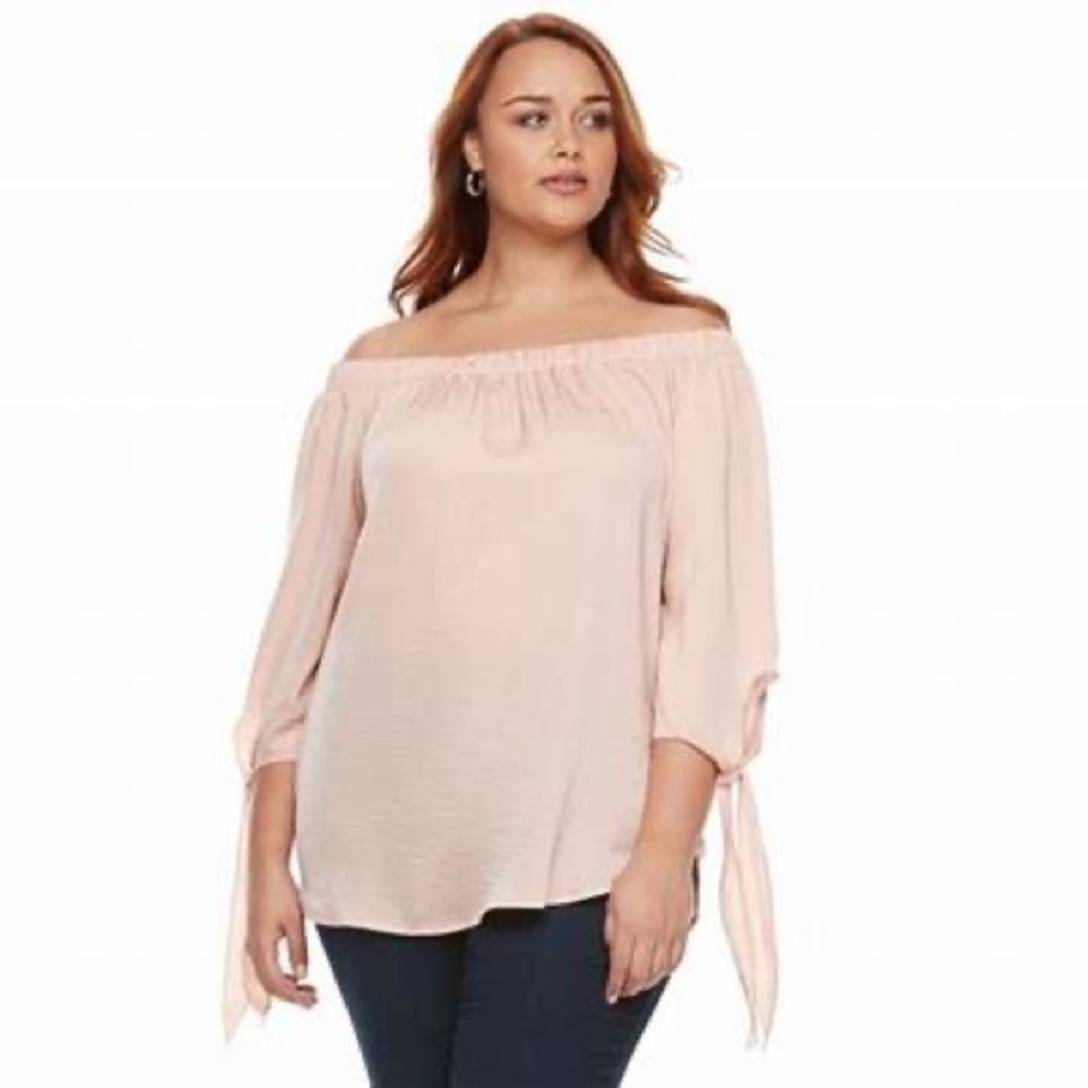 Apt 9 Peach color off the shoulder Top